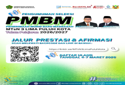 Pengumuman Selesi PMBM Tahun pelajaran 2026/2027